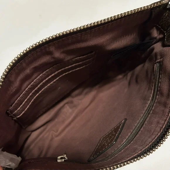 Fossil Rich Chocolate Brown Pebble Leather Crossbody Bag EC - Picture 8 of 8